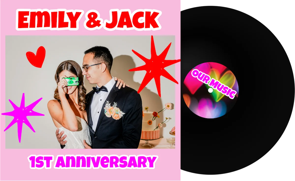 12 inch Black Vinyl Record